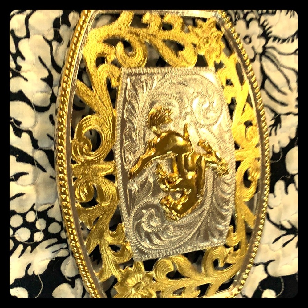 Cowgirl belt buckle